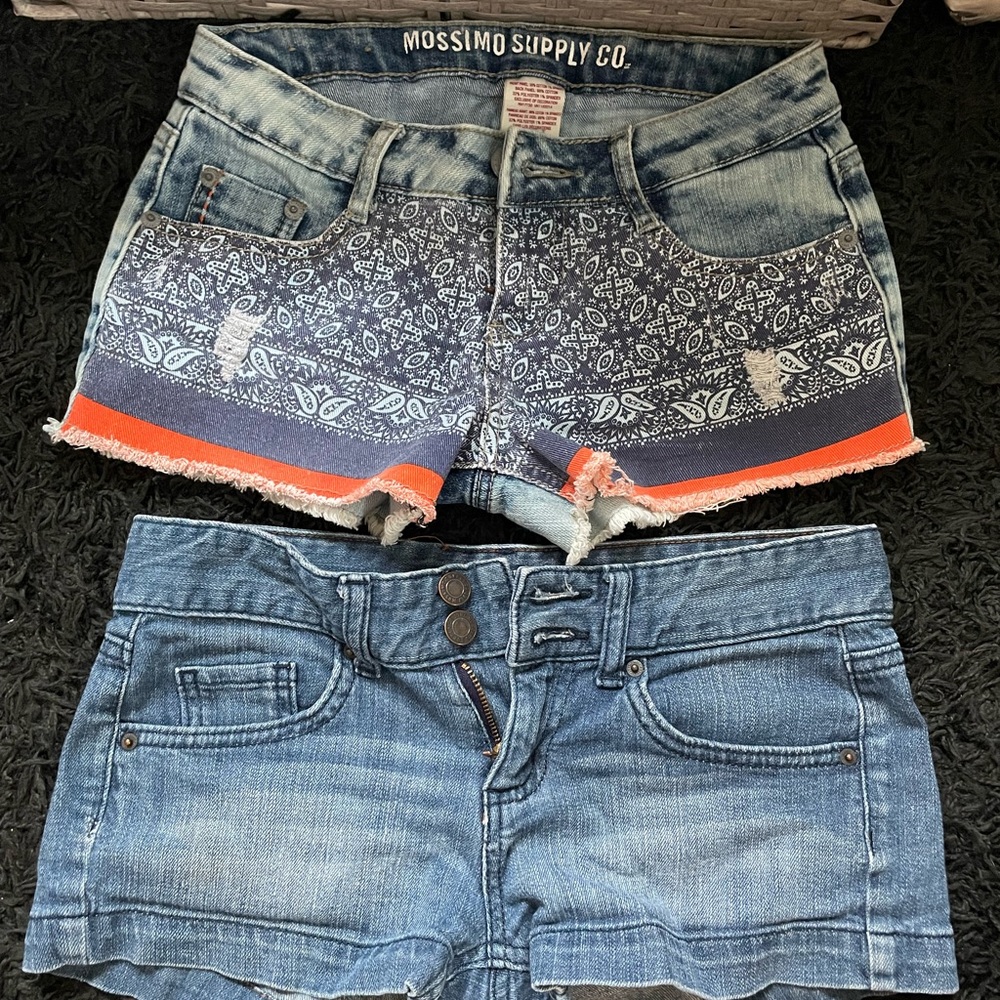 Two pack jean shorts, 2 for $12!